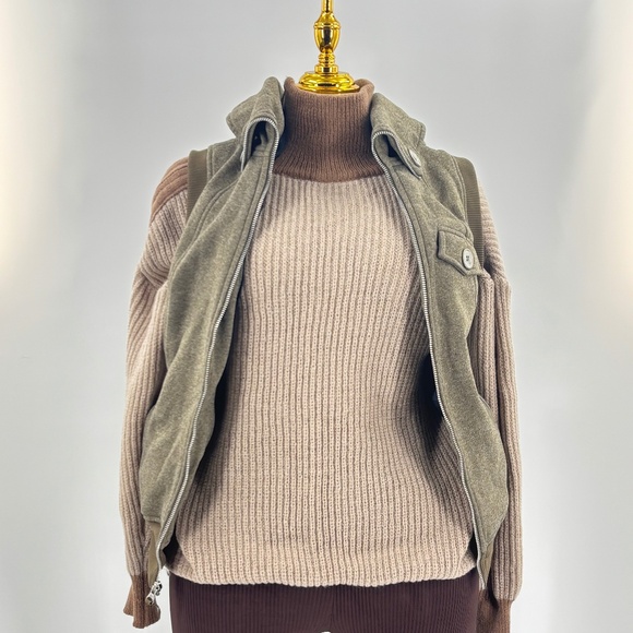 Burton Hoodie Vest – Size S Color: Brown / Beige Y2K - Picture 3 of 11